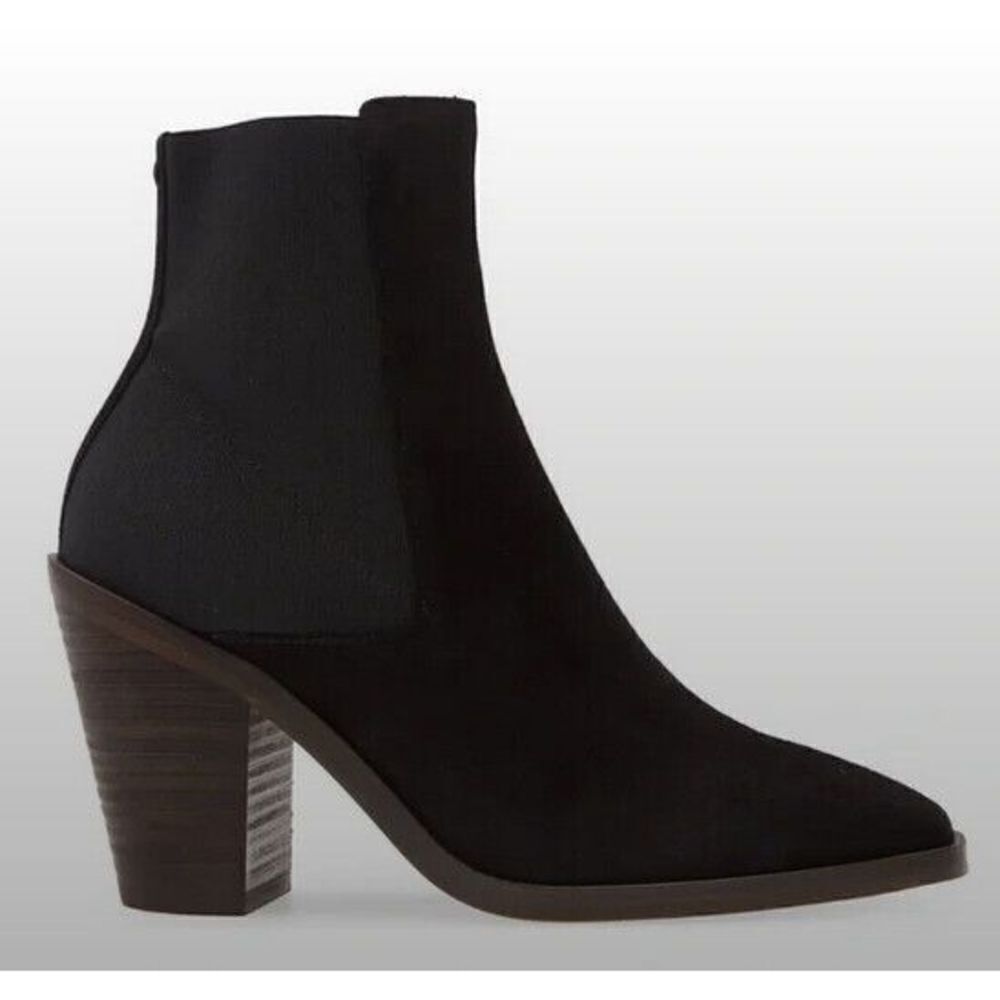 RAG & BONE Axel Chelsea Block Heel Boot Bootie‎ SUEDE SQUARED Sz 5 Retail: $495